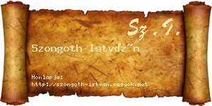 Szongoth István névjegykártya